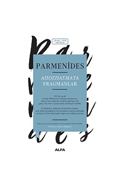 Alfa Yayınları Fragmanlar  Parmenides