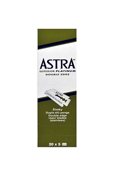 Astra ماكينة حلاقة بلاتينية ذات حافة مزدوجة - حافة مزدوجة
