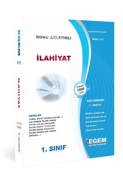Egem Eğitim Yayınları (aöf) Ilahiyat 1.sınıf 1.dönem Tüm Dersler (güz)