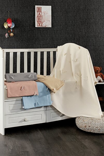 Minelya Home Collection بطانية أطفال منقوشة على شكل فراشة ثلاثية الأبعاد من ا...