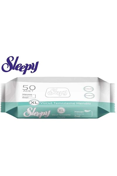 Sleepy Patient Body Cleaning Wet Wipes Towel 50 Sheets XL 18 Set (3Pk*6)