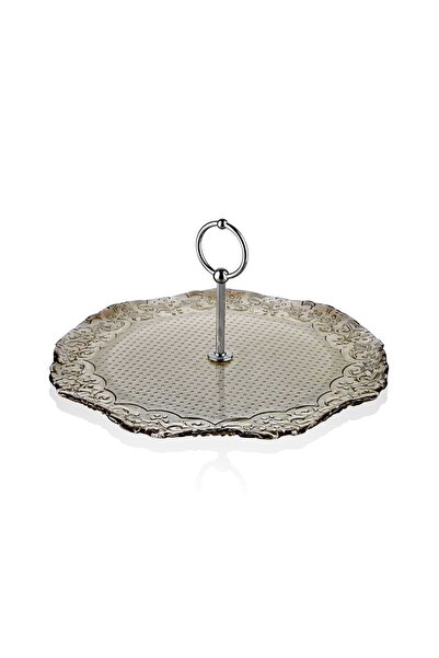 Cemile Dantel Luster Füme Tekli Etajer 32,5 Cm