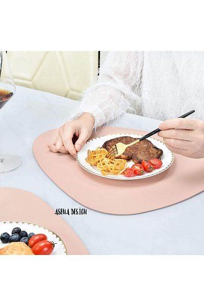 ASENA DESİGN American Service Leather Powder Pink 12 Pieces