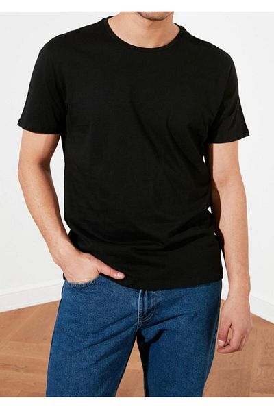 venüsdijital Tricou negru cu gât 100% bumbac