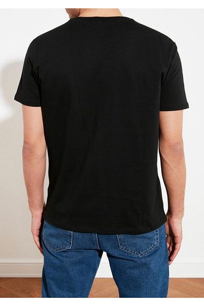 venüsdijital Tricou negru cu gât 100% bumbac