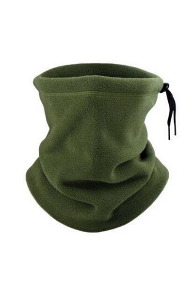 Ö ÖZMERT ASKERİ MALZEME Khaki Fleece Neck Collar - String Design