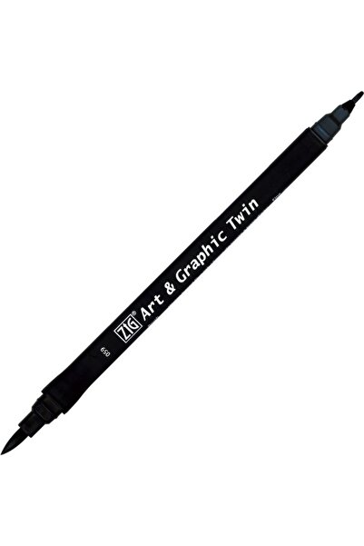 Zig Art & Graphic Twin Tut-80 Brush Tip Marker Peacock Blue 059