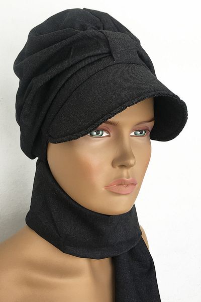 Vera Bonnet Ready Turban Alya Neck Collared Bonnet Thin Denim Smoked Scarf Hat Neck Covering Hijab Women's Bonnet