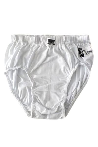 bonbonetti Boy's White Slip Panties 6 Pack