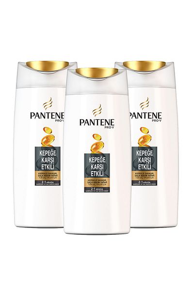 Pantene 700 ml x 3 Pieces 2 in 1 Shampoo - Effective Against Dandruff