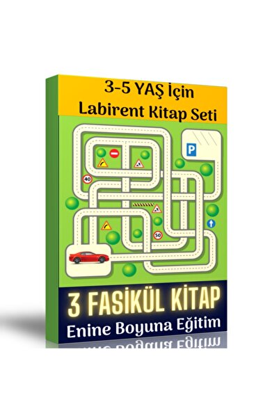 Enine Boyuna Eğitim مجموعة كتب المتاهة للأطفال من سن 3 إلى 5 سنوات (3 كتب فاس...