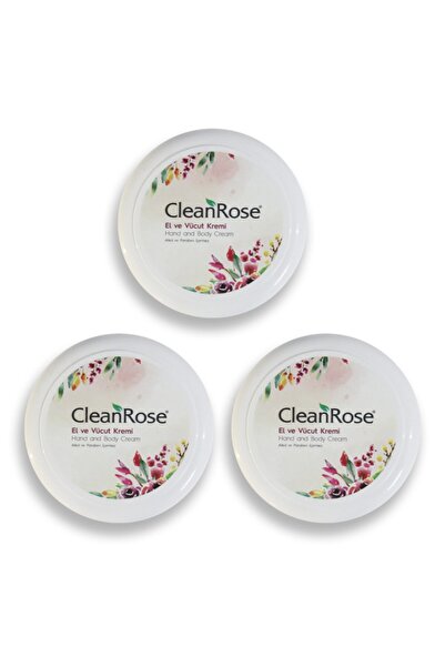 Clean Rose كريم كلين روز لليدين والجسم - 125 مل، × 3 قطع