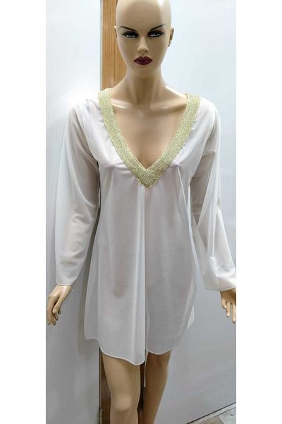 Argento Glitter Collar Tunic Pareo