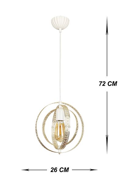 VENON Güven Chandelier Laviva Single Case White Chrome Chandelier