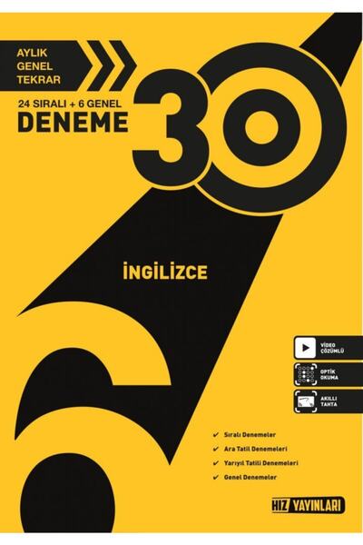 Hız Yayınları 6. Sınıf Ingilizce 30 Lu Deneme