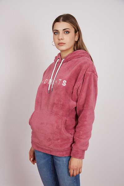 Eazy Co Eazy - Hanorac supradimensionat unisex Dusty Rose Wellsoft Teddy