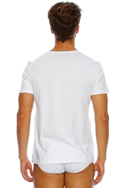Eros Men's White 2-Piece O-Neck T-shirt Es011522