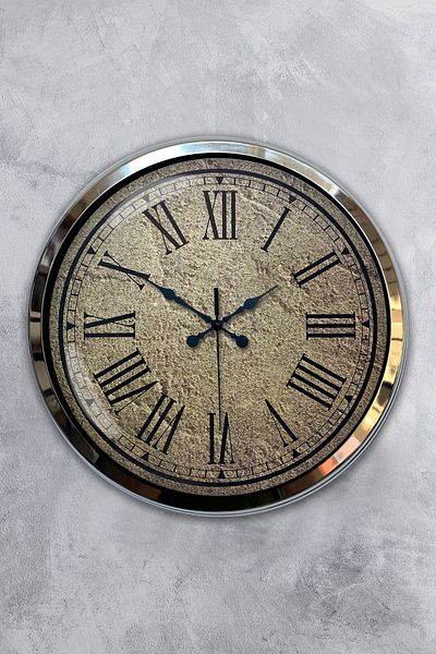 Kasva Concept Δώρο Ρολόι τοίχου μεταλλικό χρώμιο 40 εκ