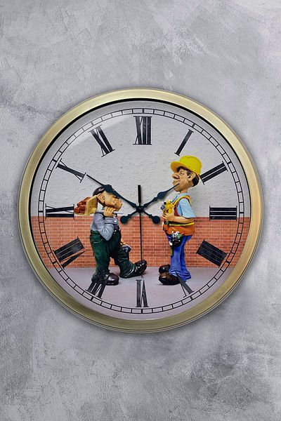 Kasva Concept Ceas de perete din metal anticat de 40 cm