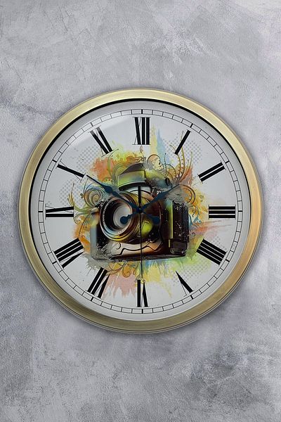 Kasva Concept Gift 40 cm Antique Metal Photo Wall Clock