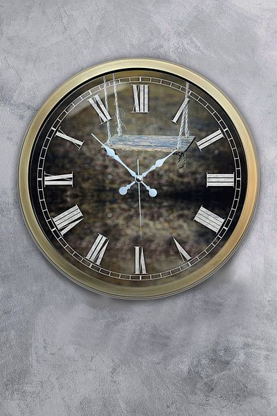 Kasva Concept Gift 40 cm Antique Metal Old Wall Clock