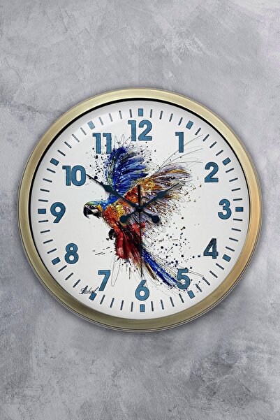 Dream Gift ساعة حائط هدية على شكل طائر معدني عتيق مقاس 40 سم