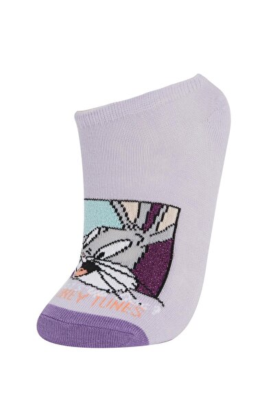 DeFacto Girl's Looney Tunes Licensed 3-Piece Booties Socks