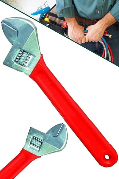 Chermik Frog Wrench Adjustable Spanner 12" 300mm Frog Wrench Red 1410