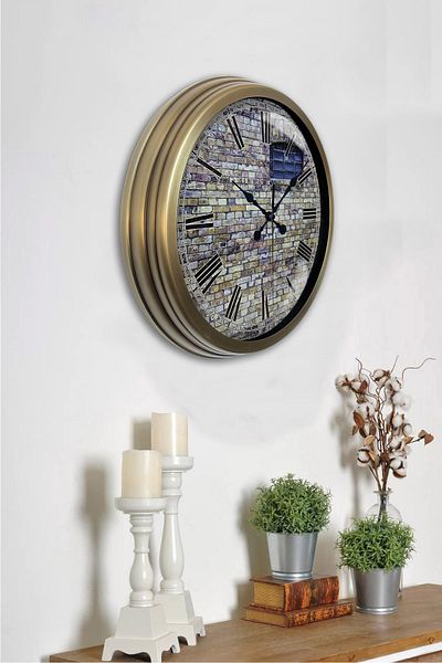 Kasva Concept Ceas de perete din metal antic de 40 cm