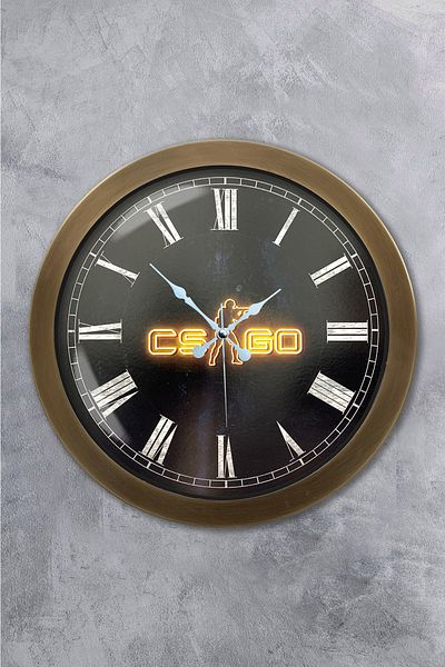 Kasva Concept Cadou 36 Cm Ceas de Perete Csgo Metal Antic