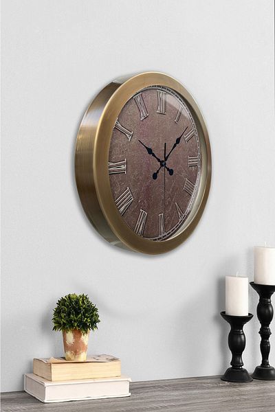 Kasva Concept 36 cm Antique Metal Classy Wall Clock