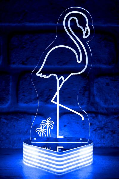 Hediye Kovanı Flamingo 3D Led Lamp