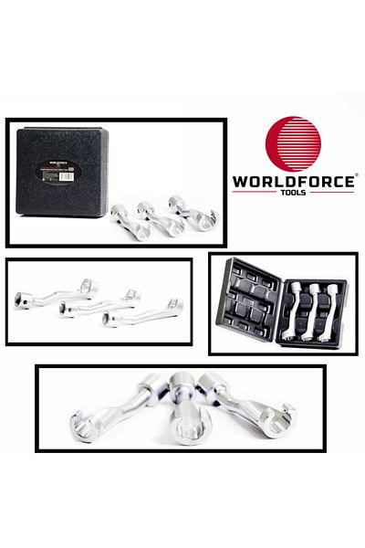WORLDFORCE TOOLS 3 Piece Diesel Injector Socket Set 1/2" 14-17-19mm