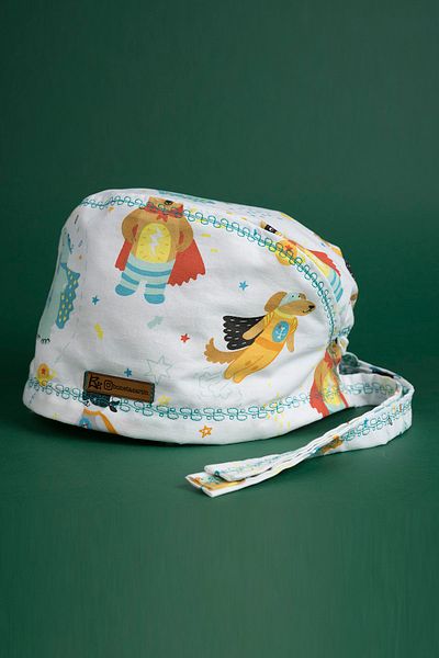 Best Bone Hero Animals Patterned Surgical Bonnet