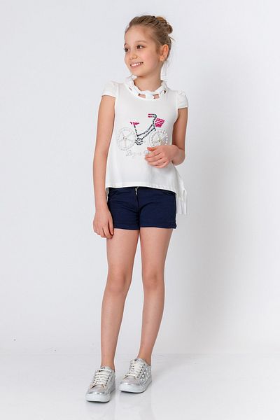 incity Girl's Navy Blue Shorts