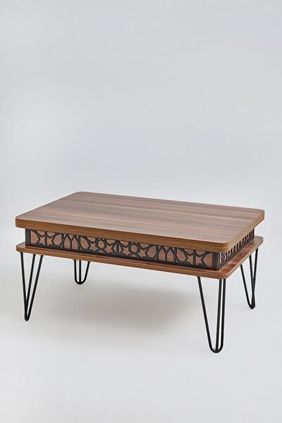 kolexonline Melek Lüx Metal Ayaklı Akıllı Sehpa, Çalışma Masası, Yemek Masası...