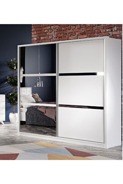 Hazır Mobilya %100 Komple Mdf Sürgülü Cekmeceli Gardırop