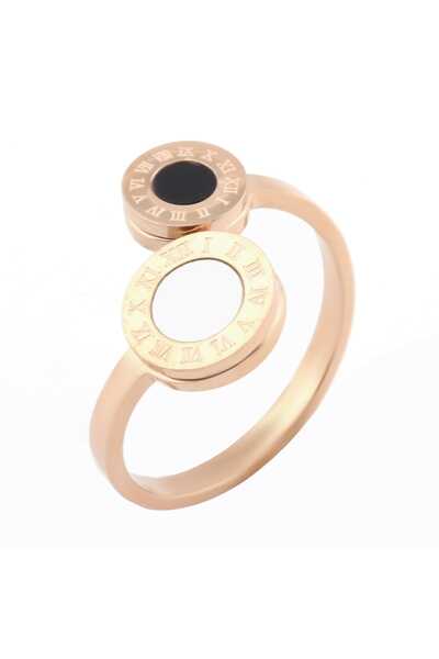 Welch Kadın Siyah Ve Beyaz Çiftli Çelik Yüzük 8700-200