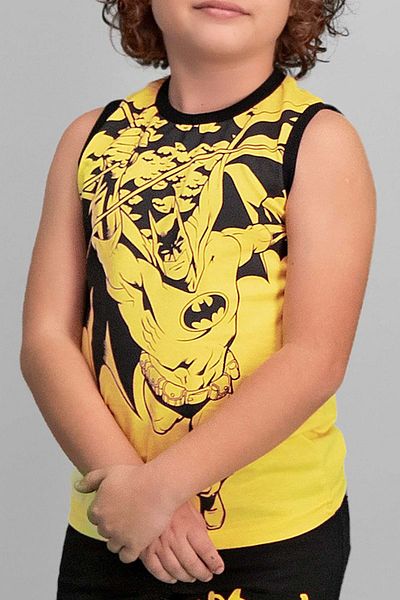 Batman Licensed Yellow Boy Shorts Set