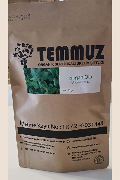 TEMMUZ ORGANİK Isırgan 25 gr