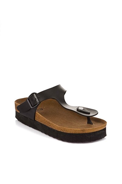 Fox Shoes Μαύρες γυναικείες παντόφλες B777731009