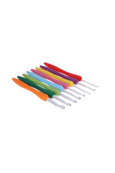 Artus Tedarik 7 Parça Silikon Saplı Tığ Seti Ve 10 Adet Ilmek Işaretleyici