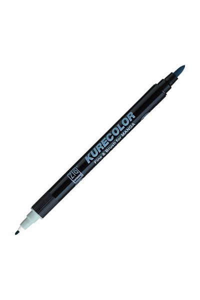 Zig Zıg Kurecolor Cartoonist Fine & Brush Marker Cnkc2200 Double Ended Manga and Graphic Marker No:834 Blue