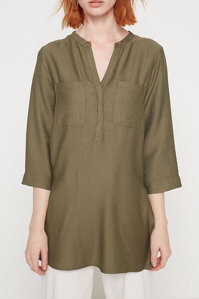 Koton Dámská khaki tunika 7YAK62797UW
