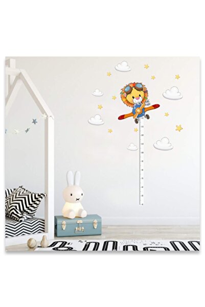 Sticker Sepetim Drăguț Pilot Leu Nori și Stele Camera Copiilor Autocolant pen...