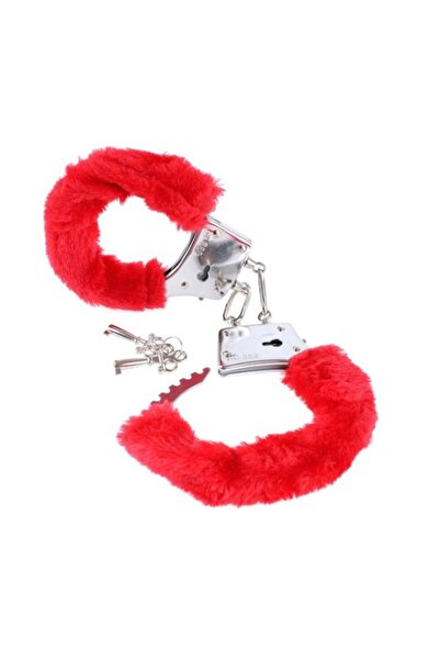 Parti Bulutu Peluş Kelepçe Kırmızı