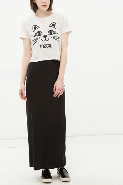 Koton Dámská černá sukně 6YAL89121IK