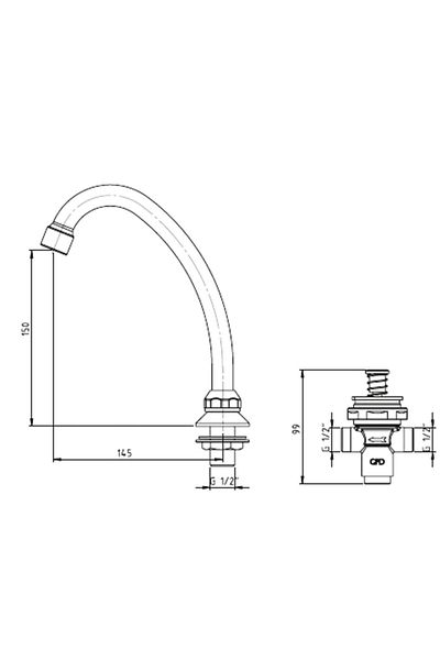 GPD Timed Built-in Sink Faucet Zae02