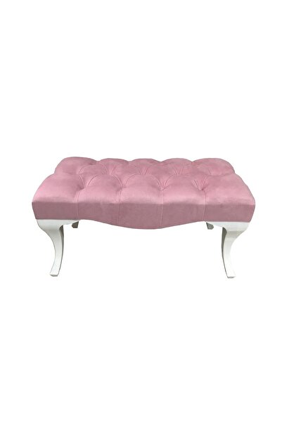 BuBisanal Pembe Kapitone Bench Puf