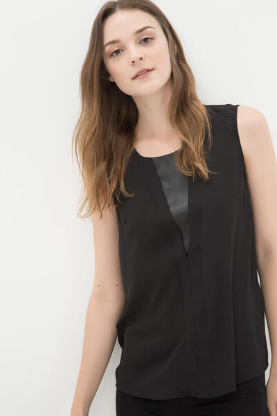 Koton Tricou negru pentru femei 7KAK32245CW